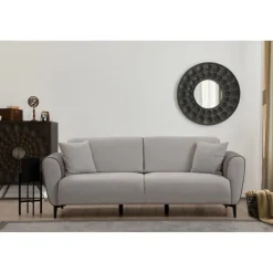 Minsk (215 x 85 cm) 3-sits bäddsoffa Grå
