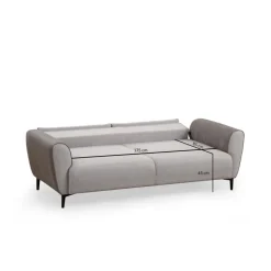 Minsk (215 x 85 cm) 3-sits bäddsoffa Grå