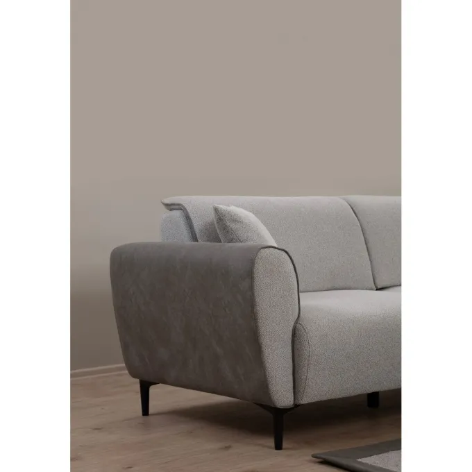 Minsk (215 x 85 cm) 3-sits bäddsoffa Grå