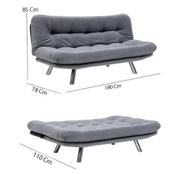 Misa Small Bäddsoffa (22 x 178 x 115 cm) Flerfärgad 3-sitssoffbädd