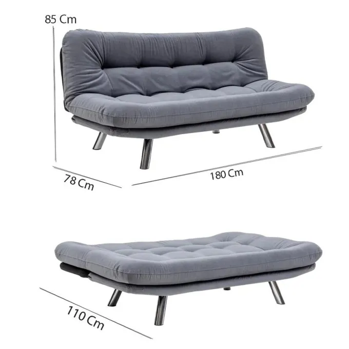 Misa Small Bäddsoffa (22 x 178 x 115 cm) Flerfärgad 3-sitssoffbädd