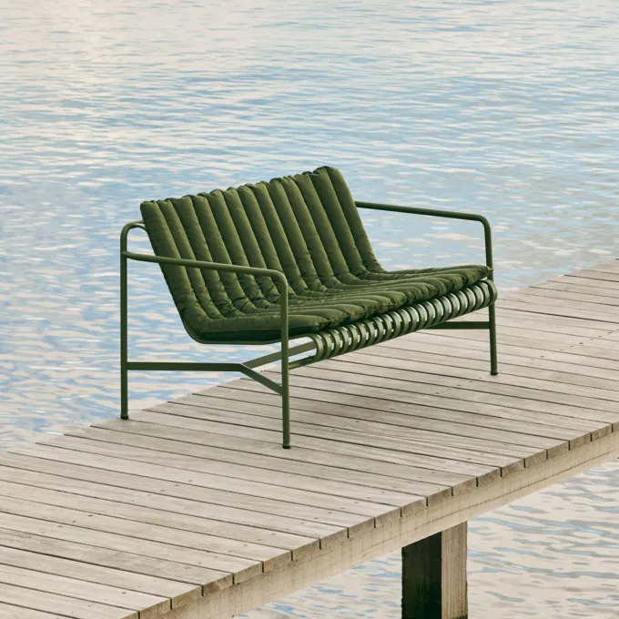 Mjuk Quiltad Dyna Till Palissade För Loungesoffa, Järnröd