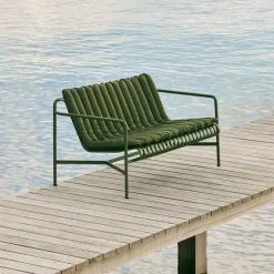 Mjuk Quiltad Dyna Till Palissade För Låg Loungestol, Olivgrön