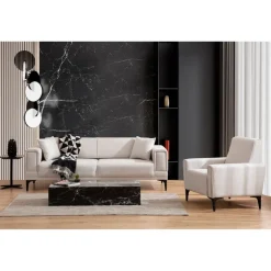 Monaco (170 x 85 x 77 cm) 2-sitssoffa Ecru