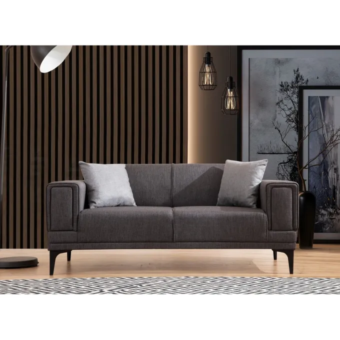Monaco (170 x 85 x 77 cm) 2-sitssoffa Mörkgrå