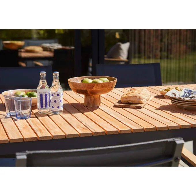 Mood Classic Trädgårdsbord i Teak/Antracit Aluminium 167x100 cm