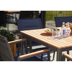 Mood Classic Trädgårdsbord i Teak/Antracit Aluminium 167x100 cm