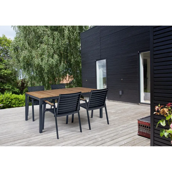 Mood Extreme Trädgårdsbord i Teak/Antracit Aluminium 167x100 cm