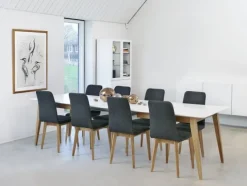 Mood Matgrupp 190 cm Vit/Ek Inkl. Mood Stol Grå