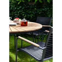 Mood Trädgårdsstol i Teak och Aluminium Svart