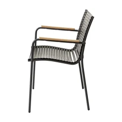 Mood Trädgårdsstol i Teak och Aluminium Svart