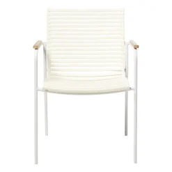 Mood Trädgårdsstol i Teak och Aluminium Vit