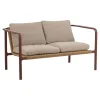 Motty 2-sits Soffa 140x76 cm Zin Red/Teddy Beige
