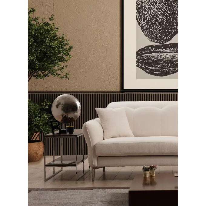 Muscat (230 x 100 x 96 cm) Vit 3-sitssoffa