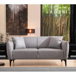Muskat (160 x 67 x 95 cm) 2-sitssoffa Grå