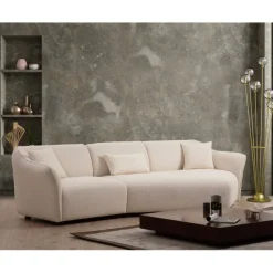 Muskat Corner 6 (288 x 108 x 79 cm) Krämfärgad Hörnsoffa