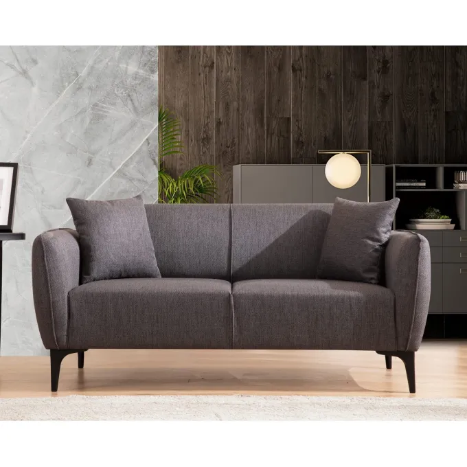 Napoli (160 x 67 x 95 cm) Dark Grey 2-sitssoffa