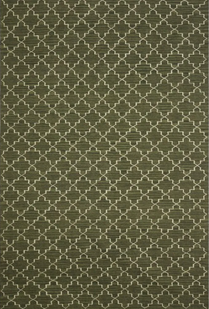 New Geometric Ullmatta Green Melange/Off White
