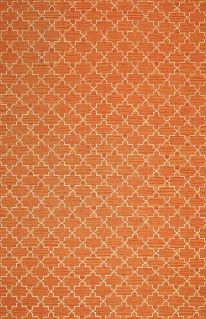 New Geometric Ullmatta Orange Melange/Off White