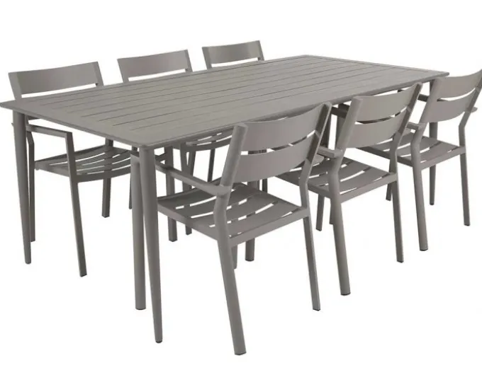 Nimes Matgrupp 200x98 cm ink 6st Delia Karmstolar Khaki