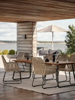 Nolli Matbord 225x90 cm Svart/Teak