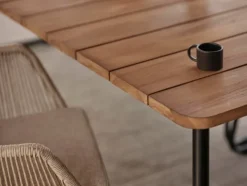 Nolli Matbord 175x90 cm Svart/Teak