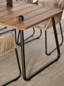 Nolli Matbord 175x90 cm Svart/Teak