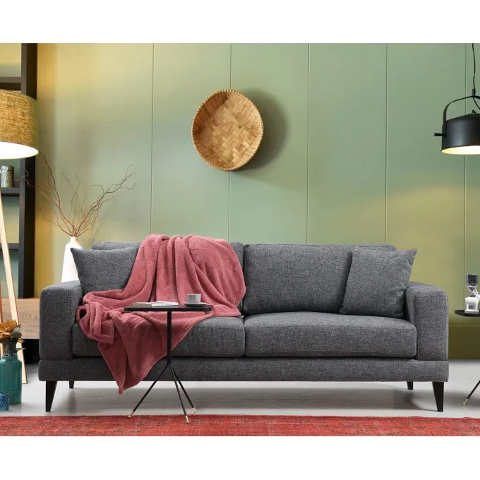 Nordic 3-sits (210 x 90 x 85 cm) Mörkgrå 3-sitssoffbädd
