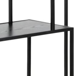 Notting Hill Bokhylla Asymmetrisk 185x77x35 cm Svart Ask
