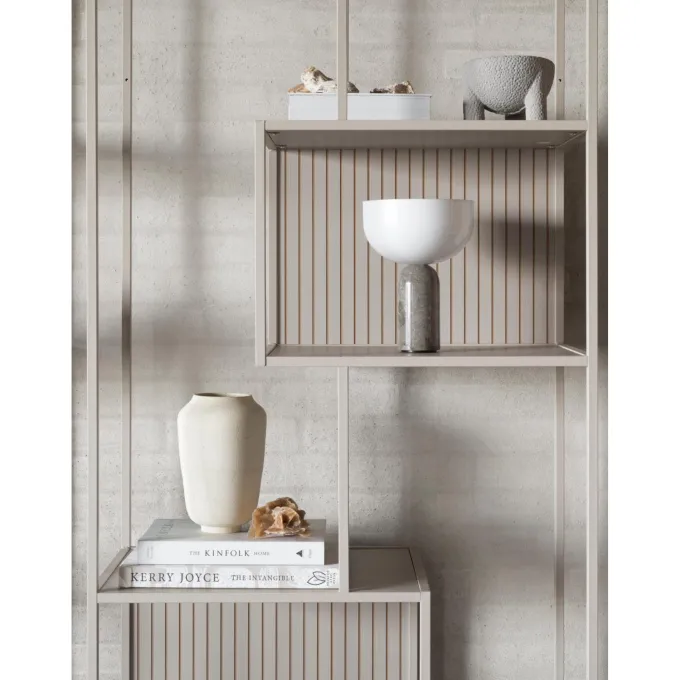 Notting Hill Bokhylla med baksida 185x77x35 cm Grå