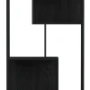 Notting Hill Bokhylla med baksida 185x77x35 cm Svart