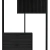 Notting Hill Bokhylla med 2 Lådor 185x77x35 cm Svart