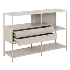Notting Hill Bokhylla med 2 Lådor 78x114x35 cm Grå