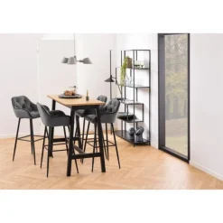 Notting Hill Bokhylla 185x114x35 cm Svart Ask