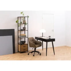 Notting Hill Bokhylla 185x42x35 cm Svart Ask