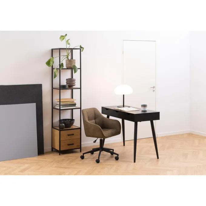 Notting Hill Bokhylla 185x42x35 cm Svart Ask