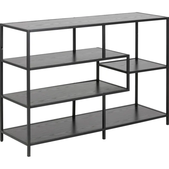 Notting Hill Bokhylla 78x114x35 cm Svart Ask