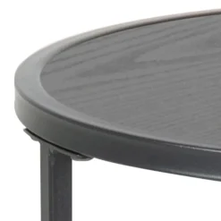Notting Hill Sidobord Rund 40 cm Svart Ask