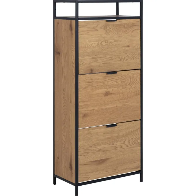 Notting Hill Skoskåp 129x56x30 cm Ek