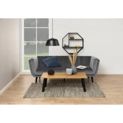 Notting Hill Vägghylla 77x77x20 cm Svart Ask