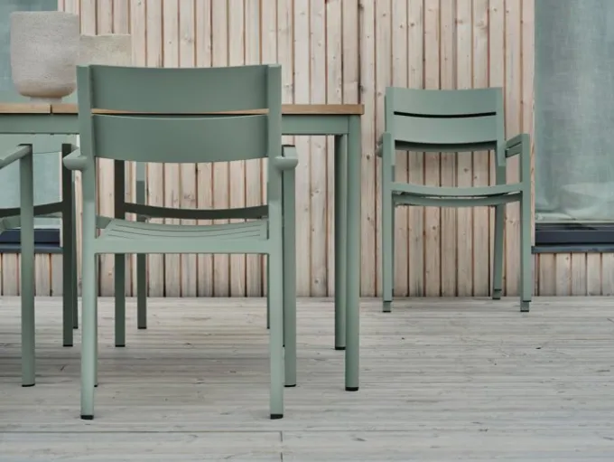 Nox Matgrupp 240x90 cm ink 6st Delia Karmstolar Dusty Green