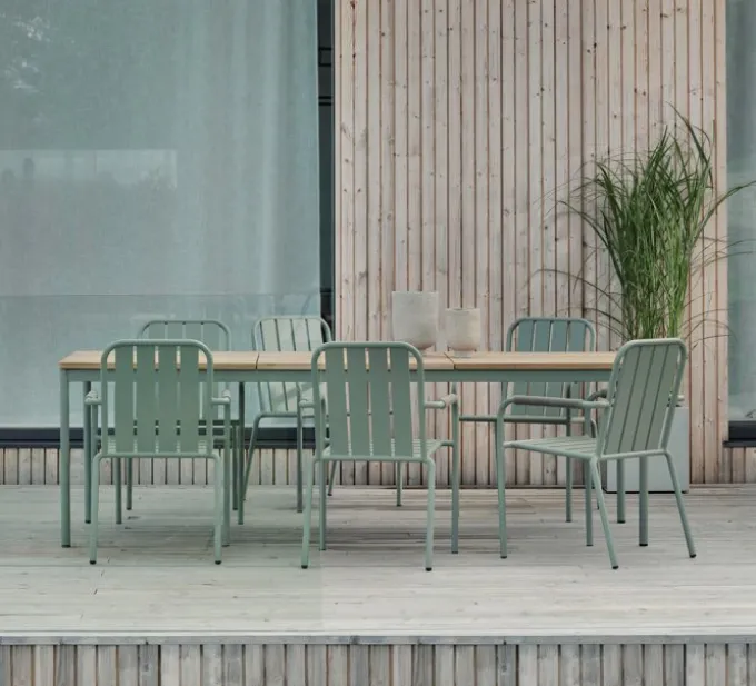 Nox Matgrupp 240x90 cm ink 6st Innes Karmstolar Dusty Green