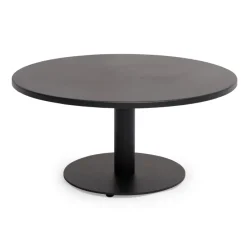 Näsby Utesoffbord Ø80 cm Svart
