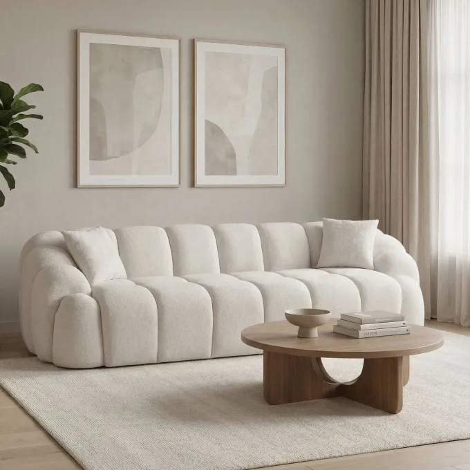 Octavio (268 x 70 x 80 cm) 4-sits soffa Vit