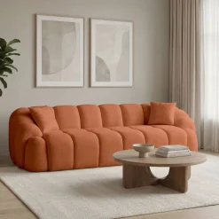 Octavio (268 x 70 x 80 cm) 4-sits soffa Kakelröd