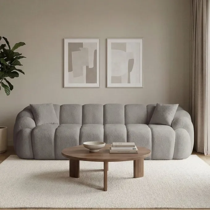 Octavio (268 x 70 x 80 cm) 4-sits soffa Grå