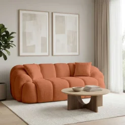 Octavio (199 x 70 x 80 cm) 2-sitssoffa Kakelröd