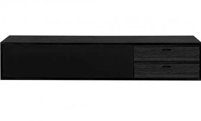 Oculus Mediabänk 176 cm Svart Ek