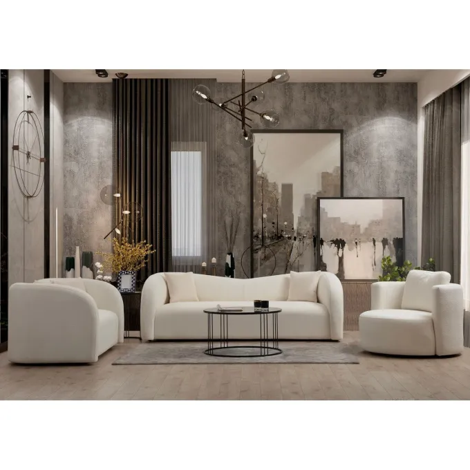 Ohrid (170 x 76 x 75 cm) Creme 2-sitssoffa