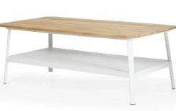 Olivet Soffbord 150x75 cm Vit/Teak